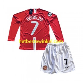 Manchester United Cristiano Ronaldo 7 Champion League 2007 Voetbalshirts Retro Kind Thuis - LS
